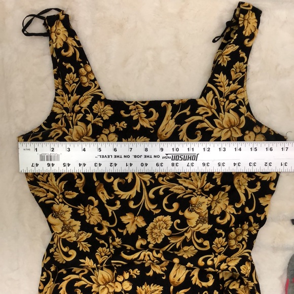 Black and Gold Vintage 80’s Dress - Picture 3 of 3